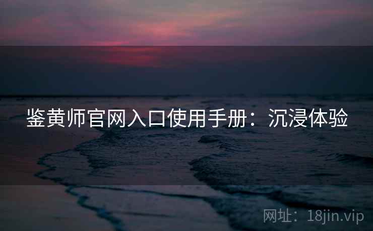 鉴黄师官网入口使用手册：沉浸体验